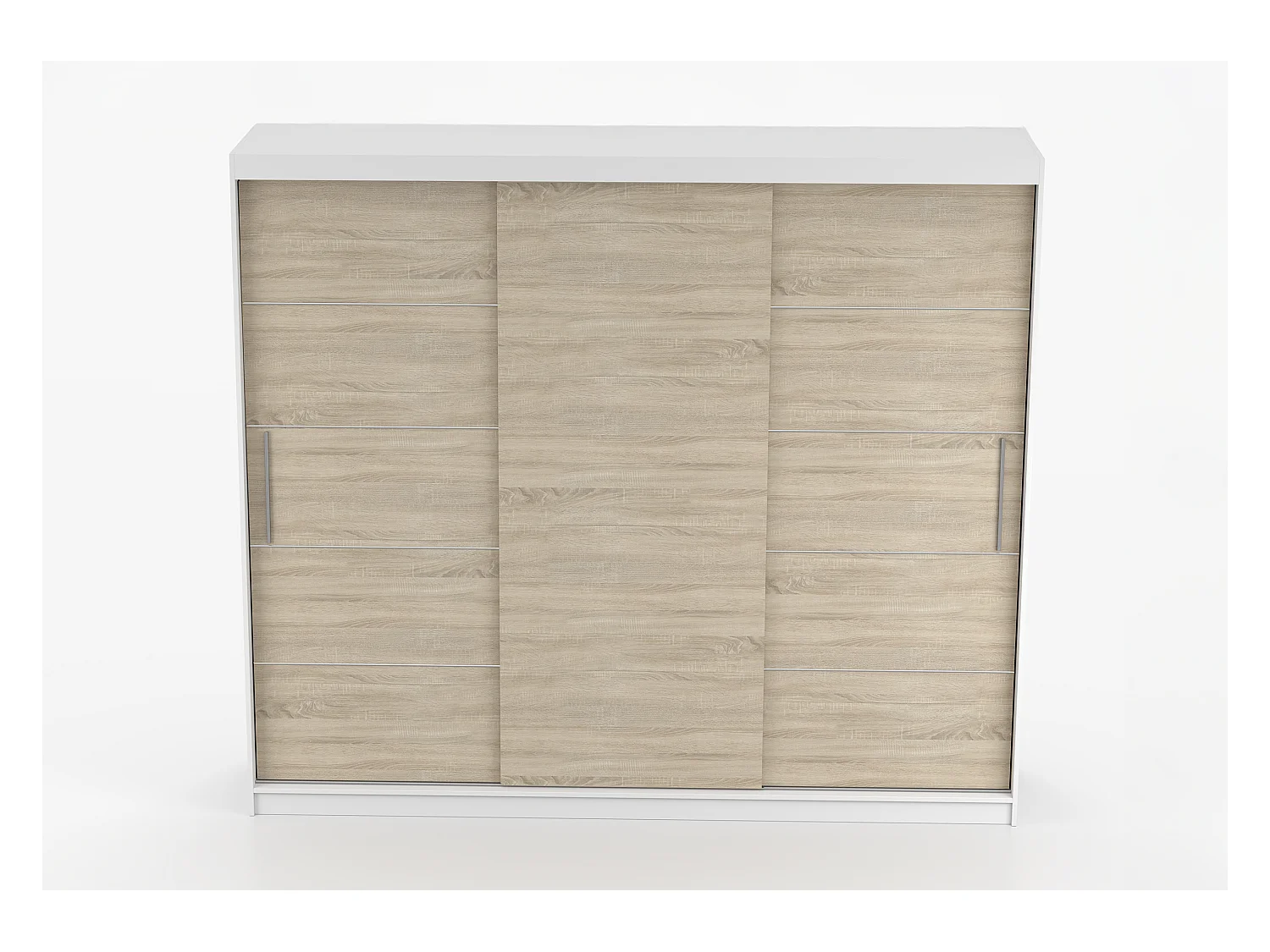 Armoire Thalia 250 cm - Blanc - Chêne