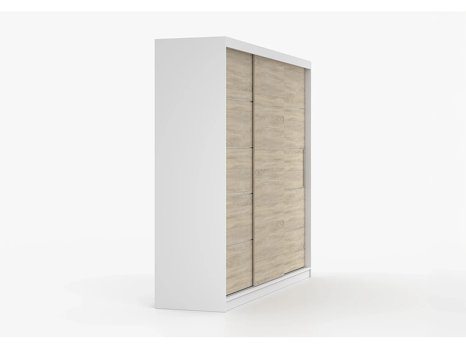 Armoire Thalia 250 cm - Blanc - Chêne