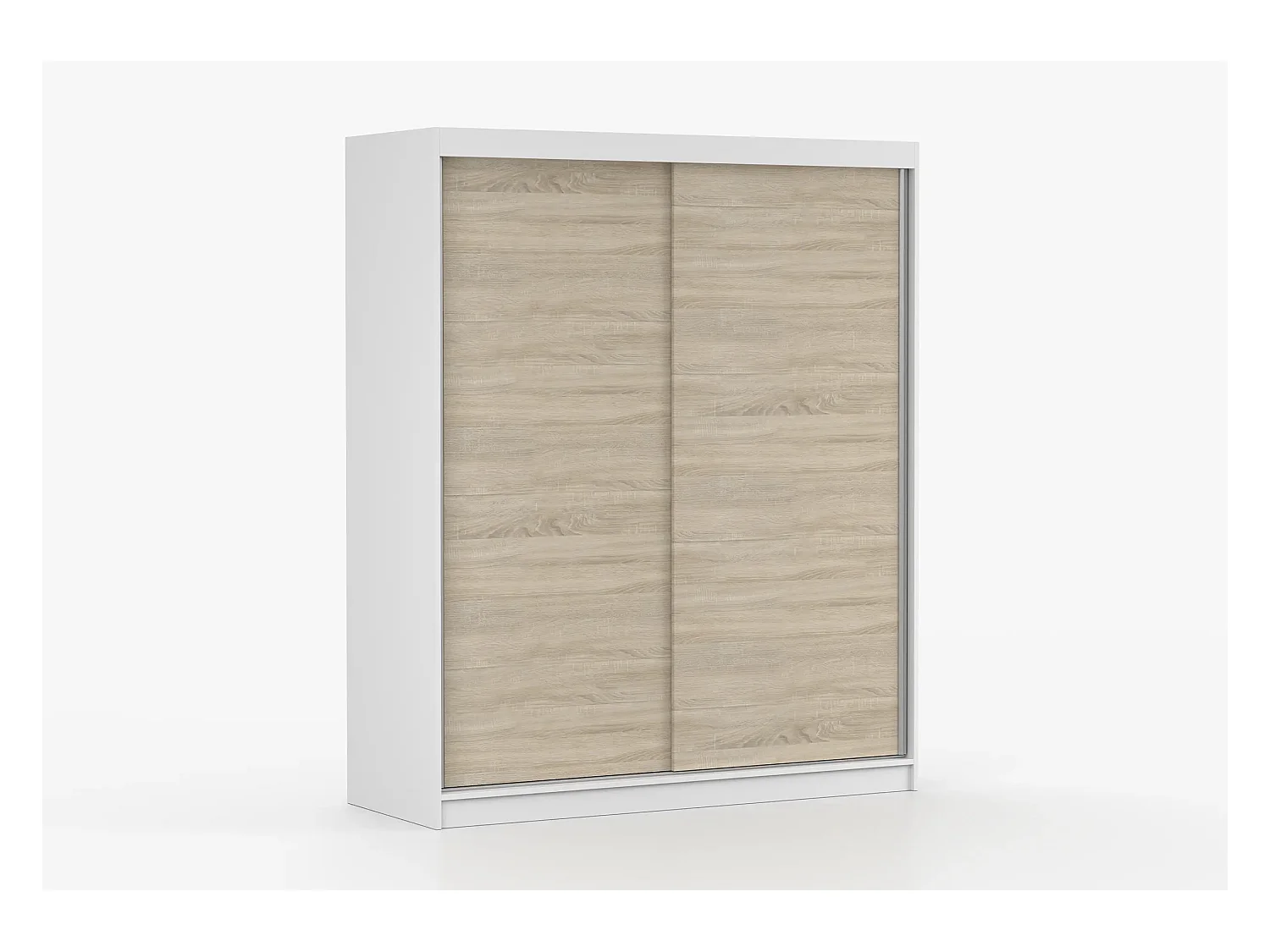 Armoire Aveline 160 cm - Blanc - Chêne