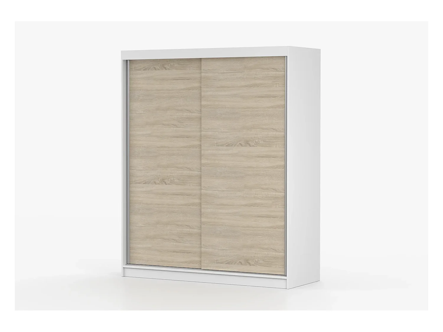 Armoire Aveline 160 cm - Blanc - Chêne