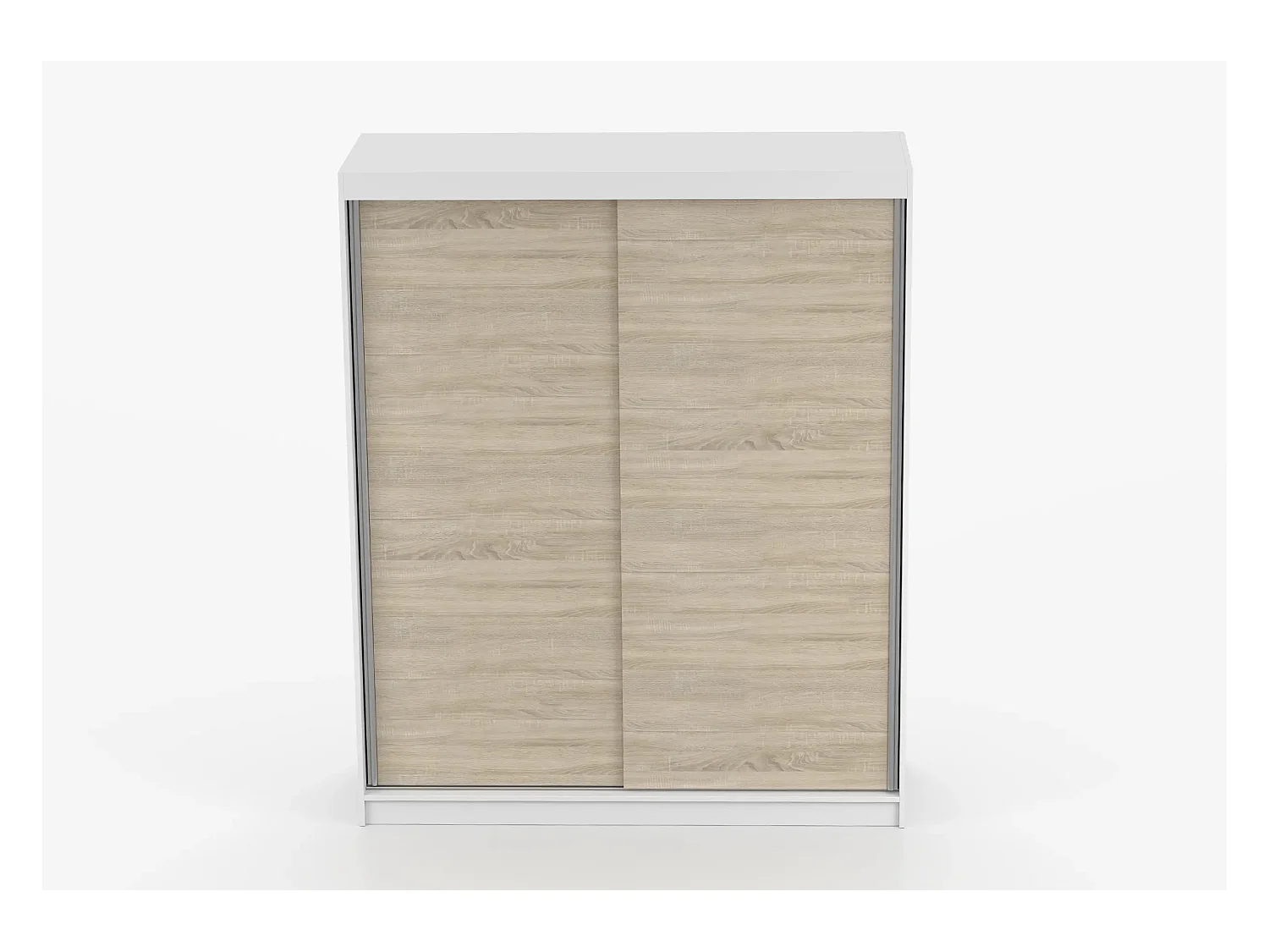 Armoire Aveline 160 cm - Blanc - Chêne