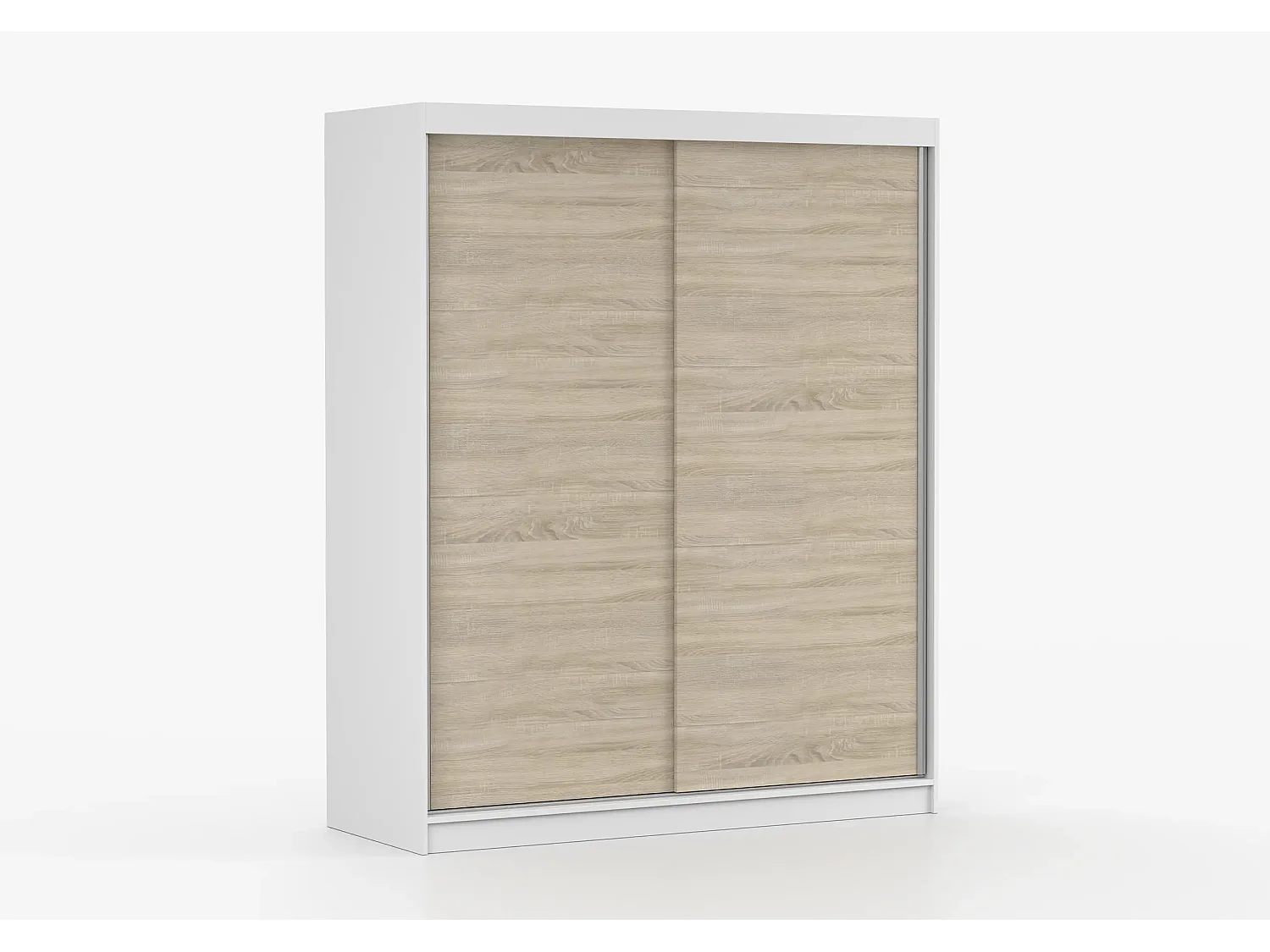 Armoire Aveline 160 cm - Blanc - Chêne