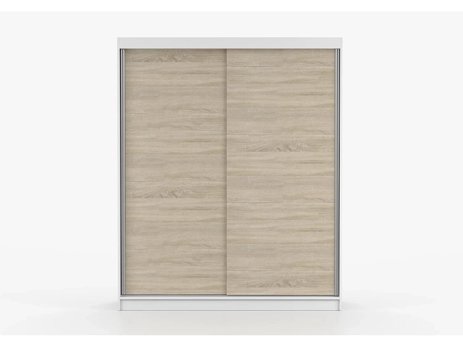 Armoire Aveline 160 cm - Blanc - Chêne
