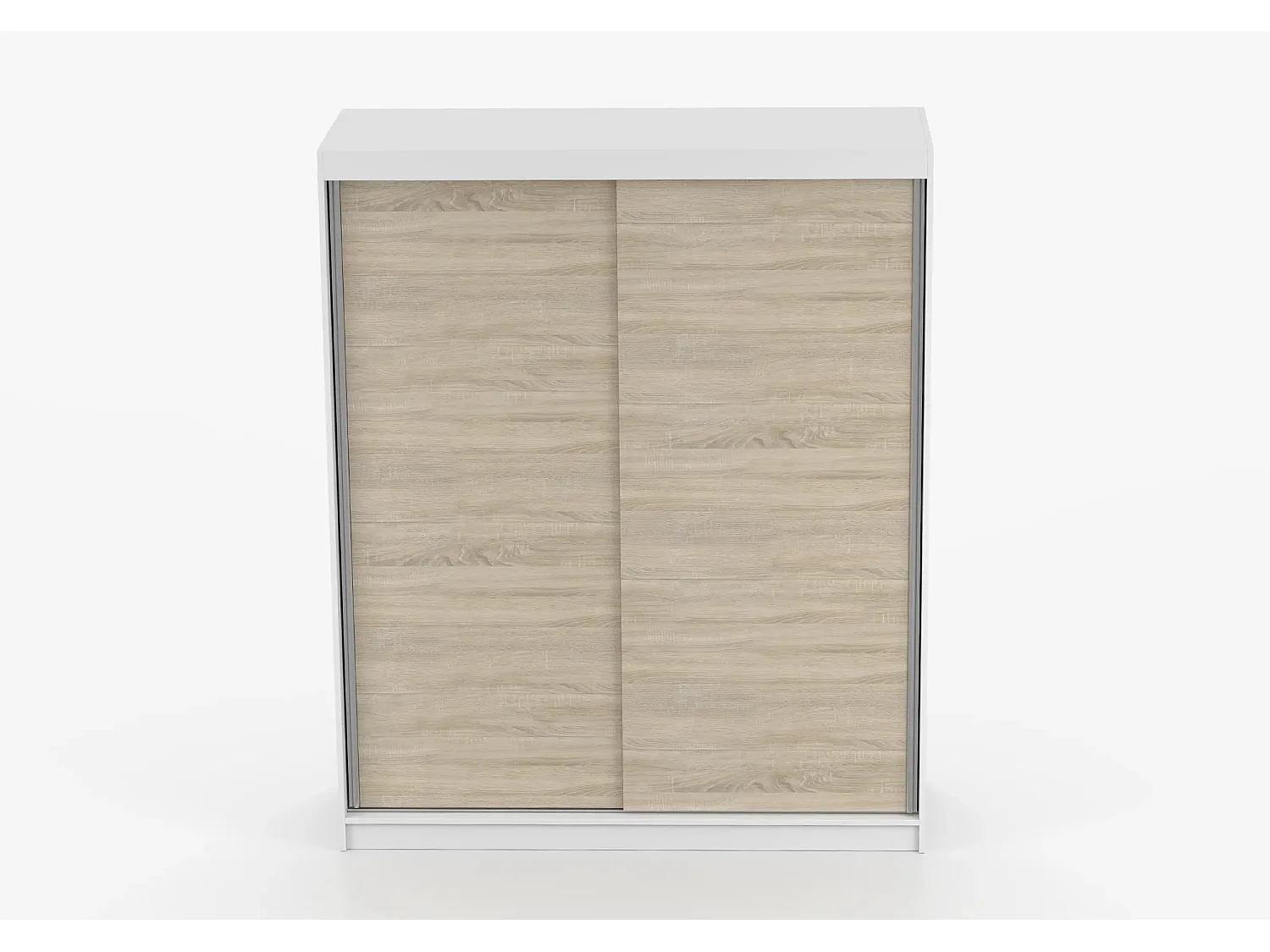 Armoire Aveline 160 cm - Blanc - Chêne