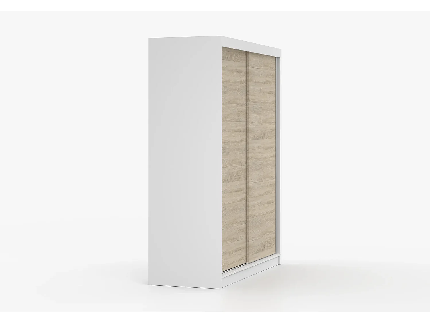 Armoire Aveline 160 cm - Blanc - Chêne