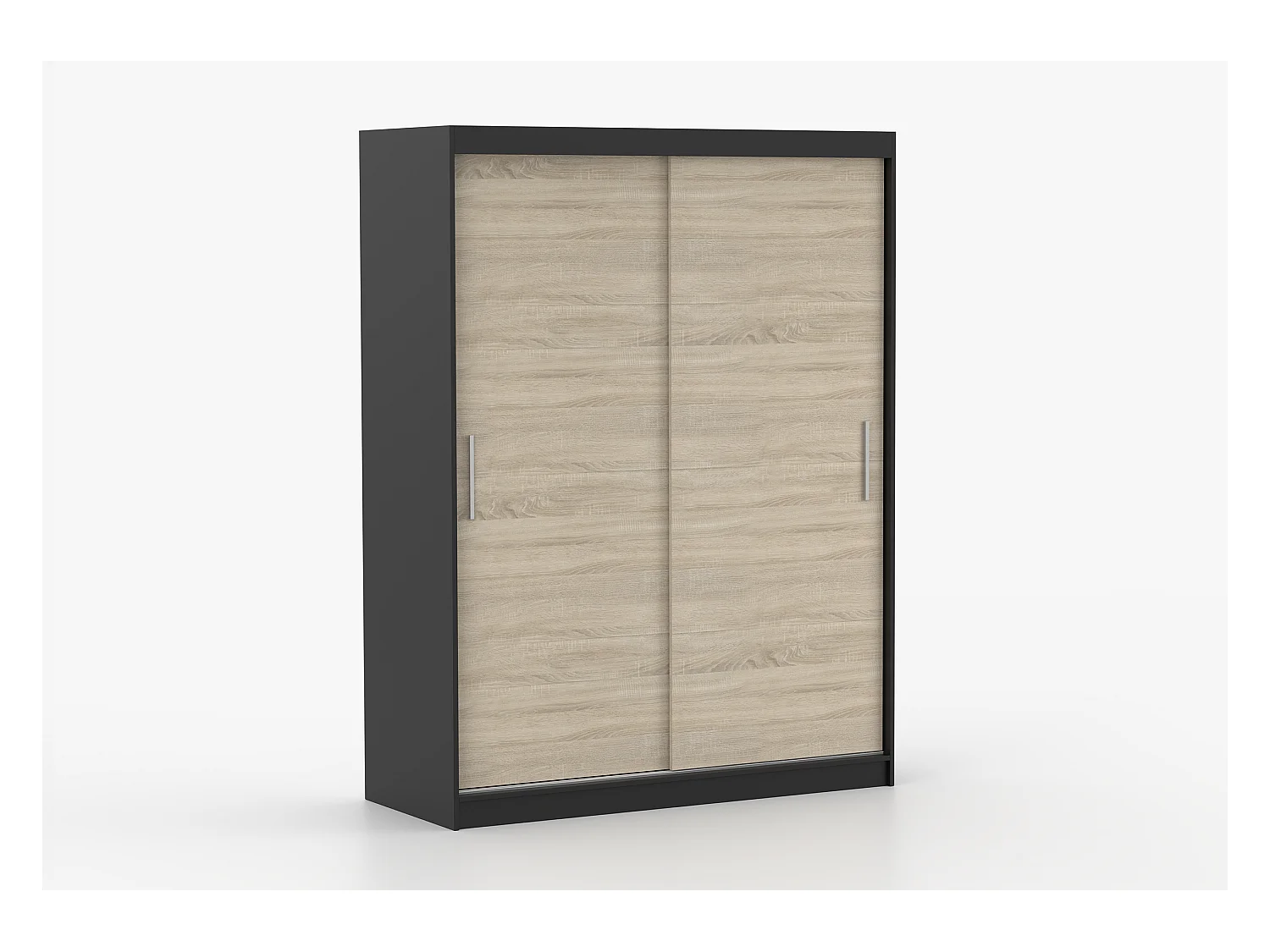 Armoire Elsinore 150 cm - Noir - Chêne