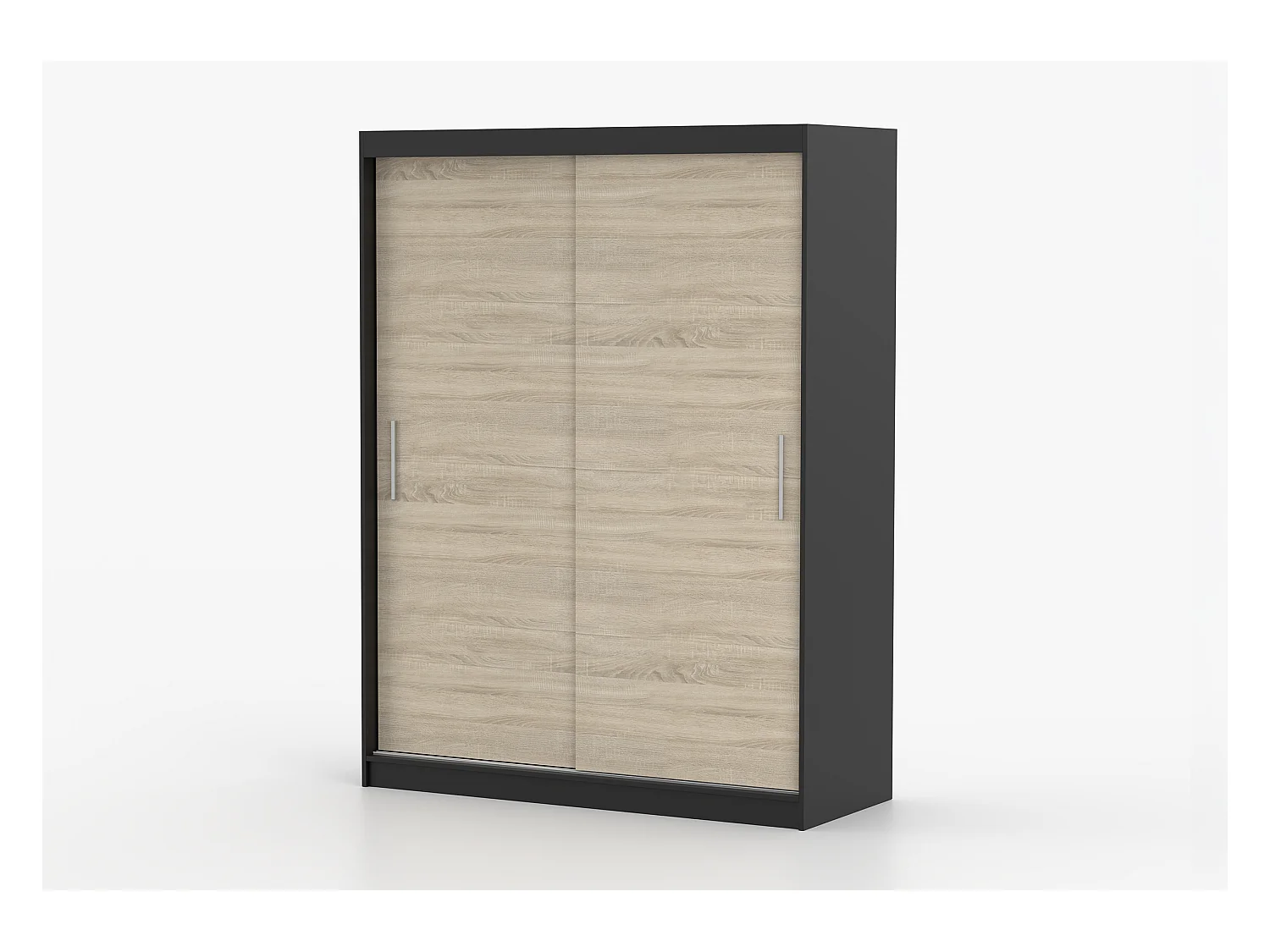 Armoire Elsinore 150 cm - Noir - Chêne
