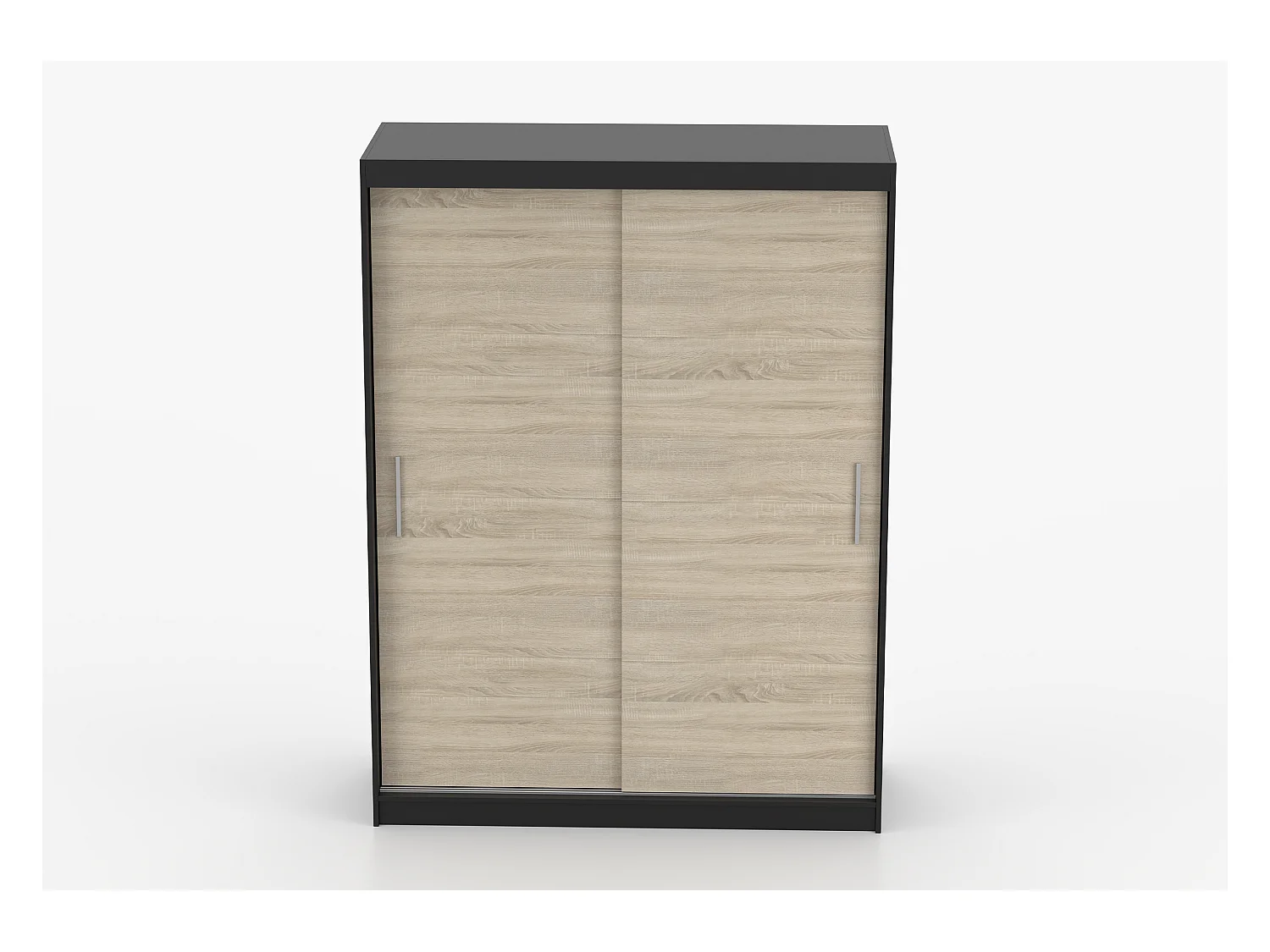 Armoire Elsinore 150 cm - Noir - Chêne