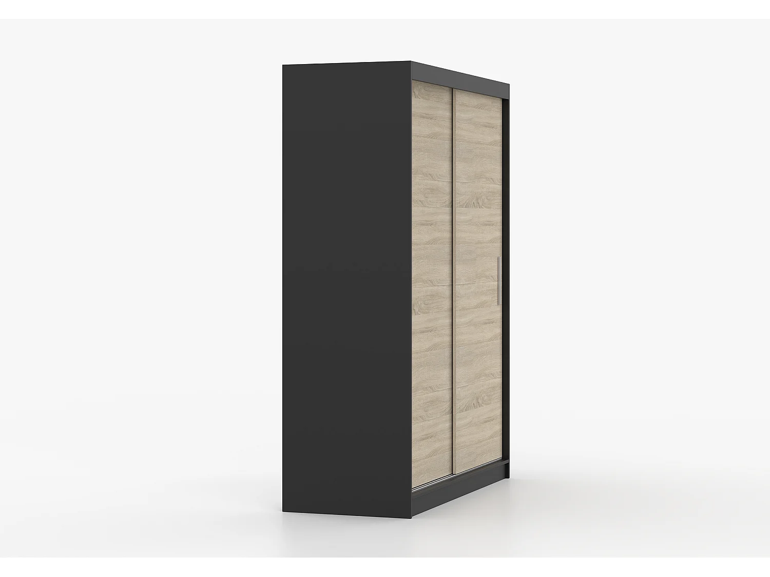 Armoire Elsinore 150 cm - Noir - Chêne