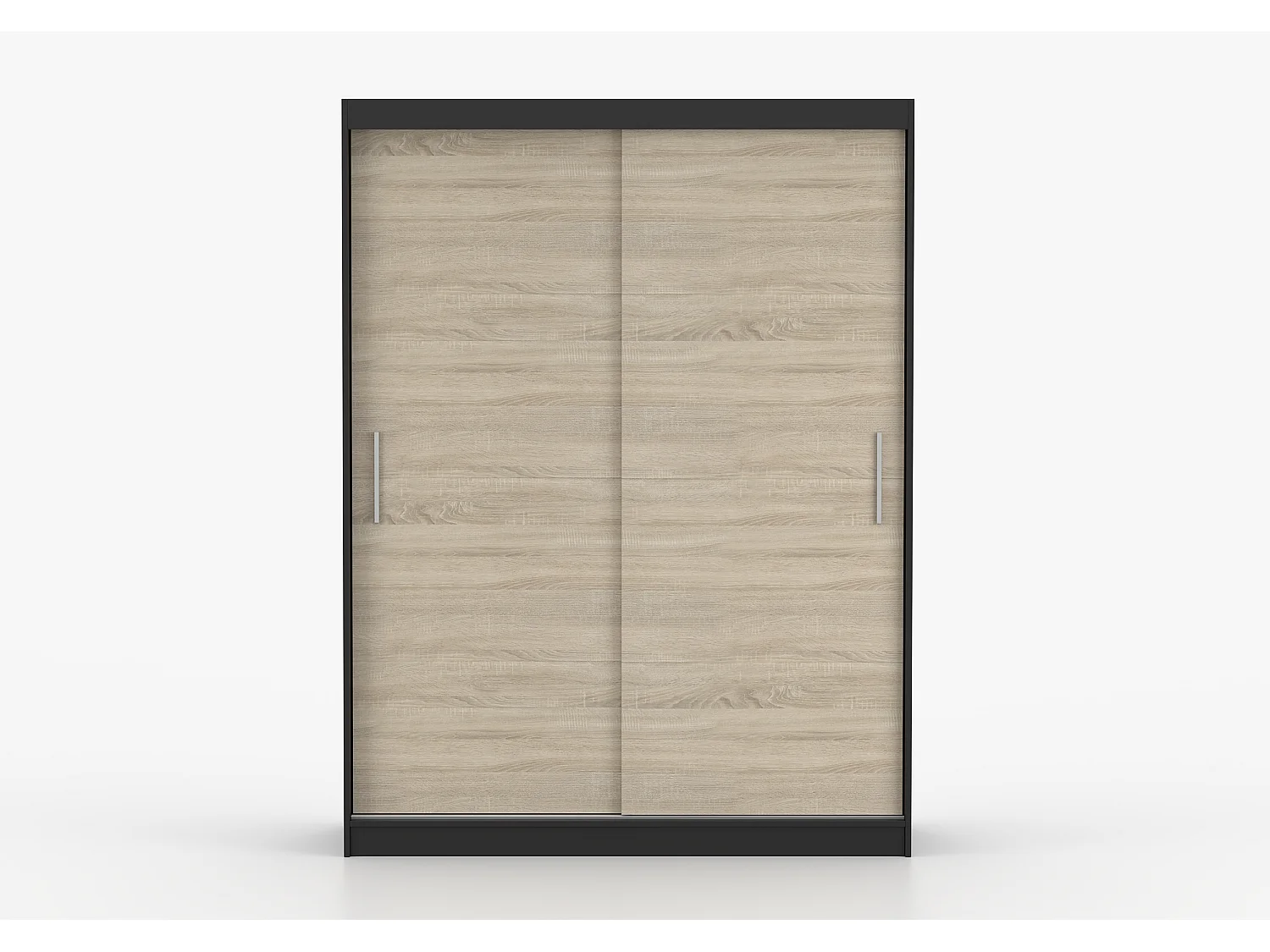 Armoire Elsinore 150 cm - Noir - Chêne