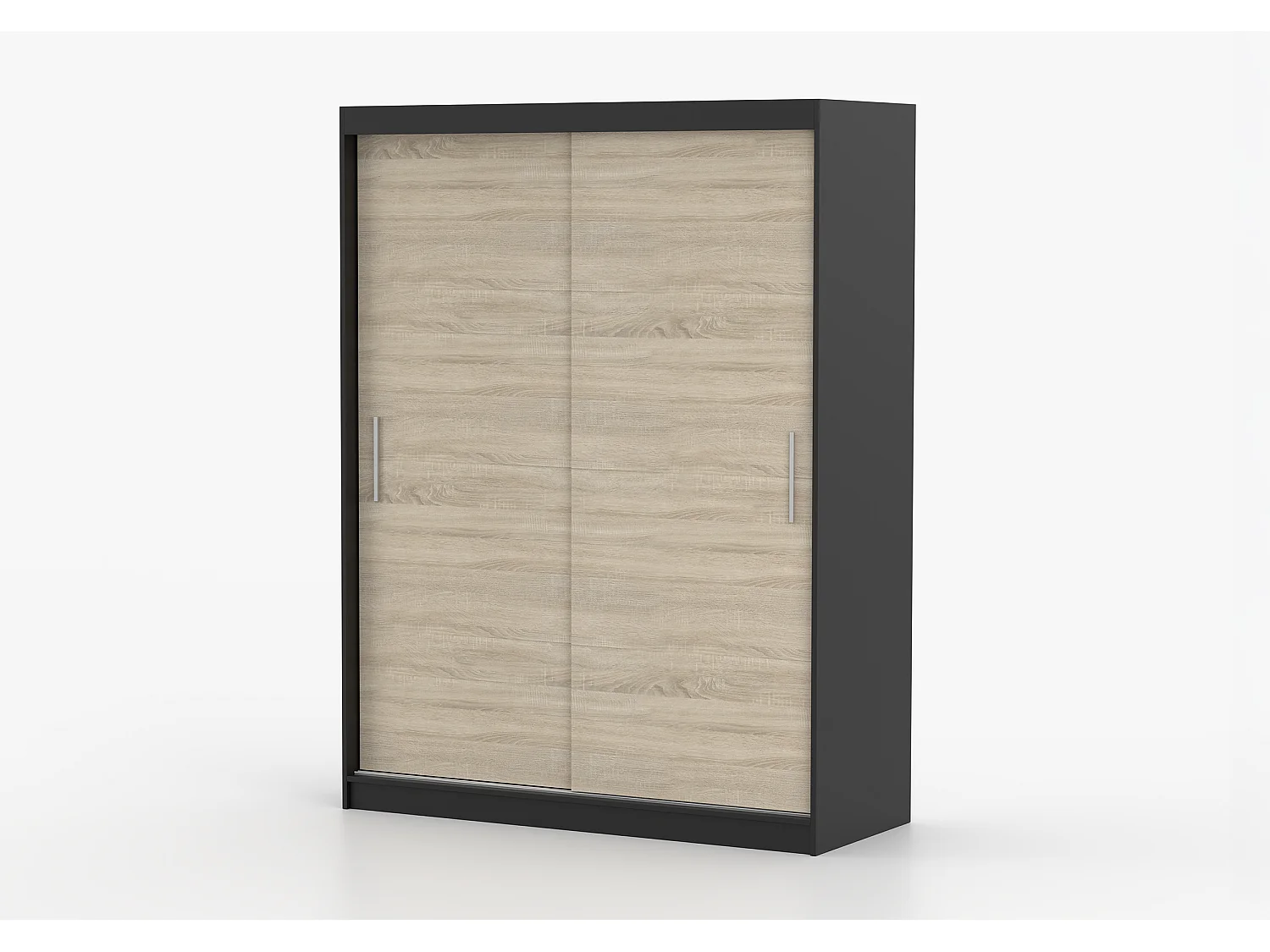 Armoire Elsinore 150 cm - Noir - Chêne