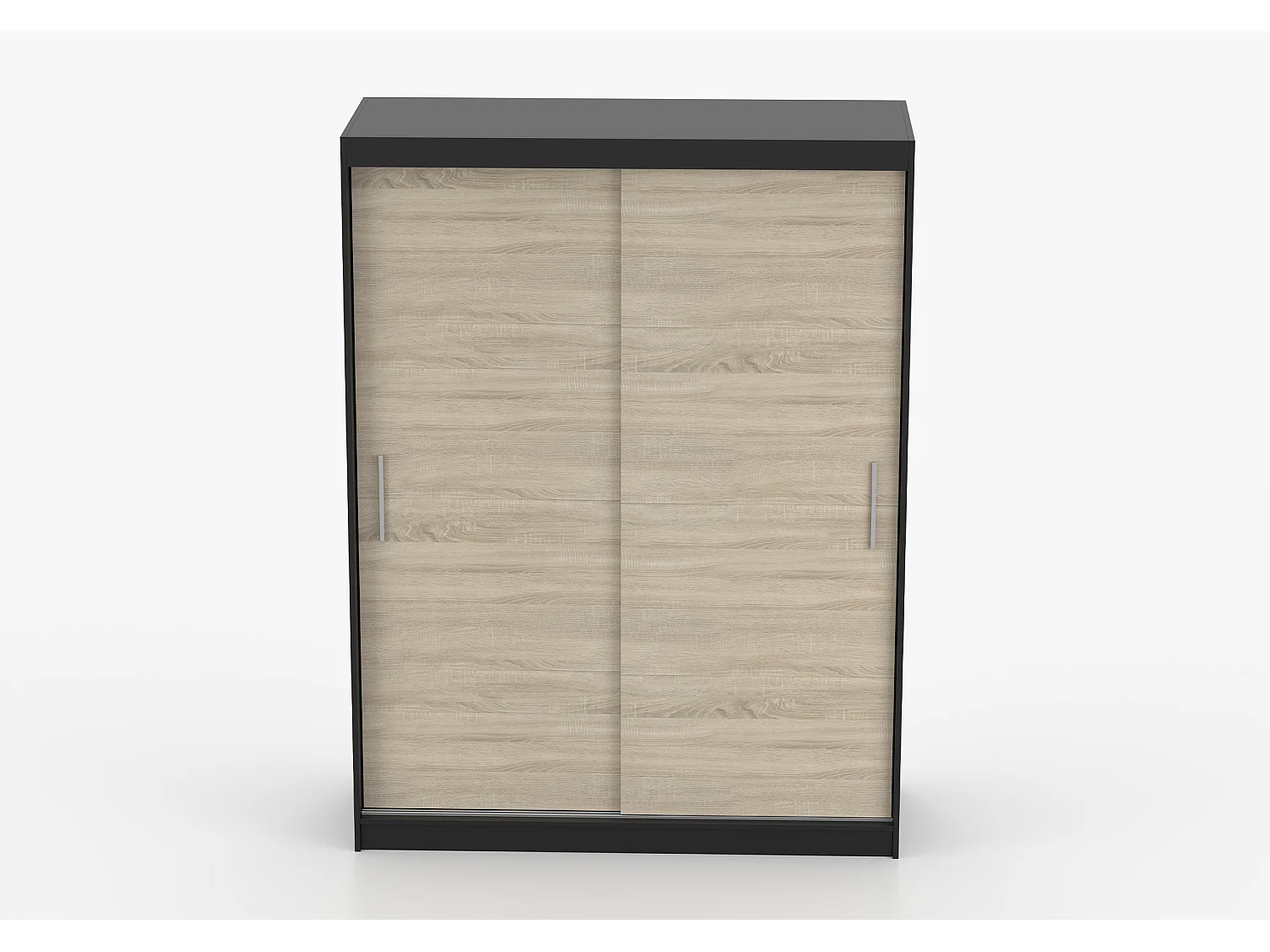 Armoire Elsinore 150 cm - Noir - Chêne