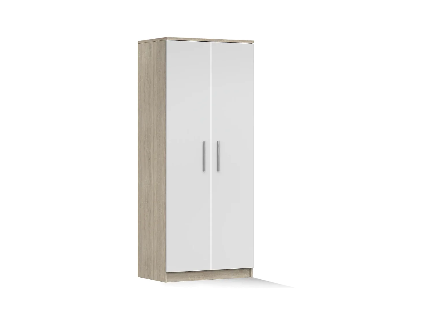 Armoire Illyria 80 cm - Chêne - Blanc