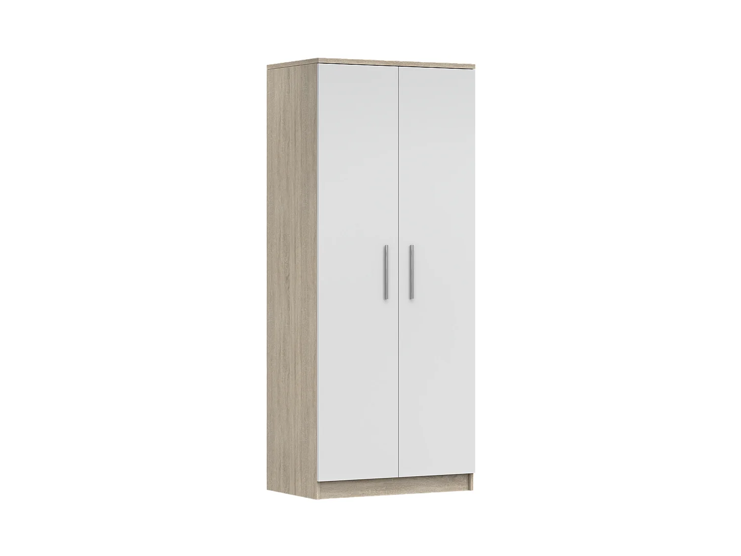 Armoire Illyria 80 cm - Chêne - Blanc