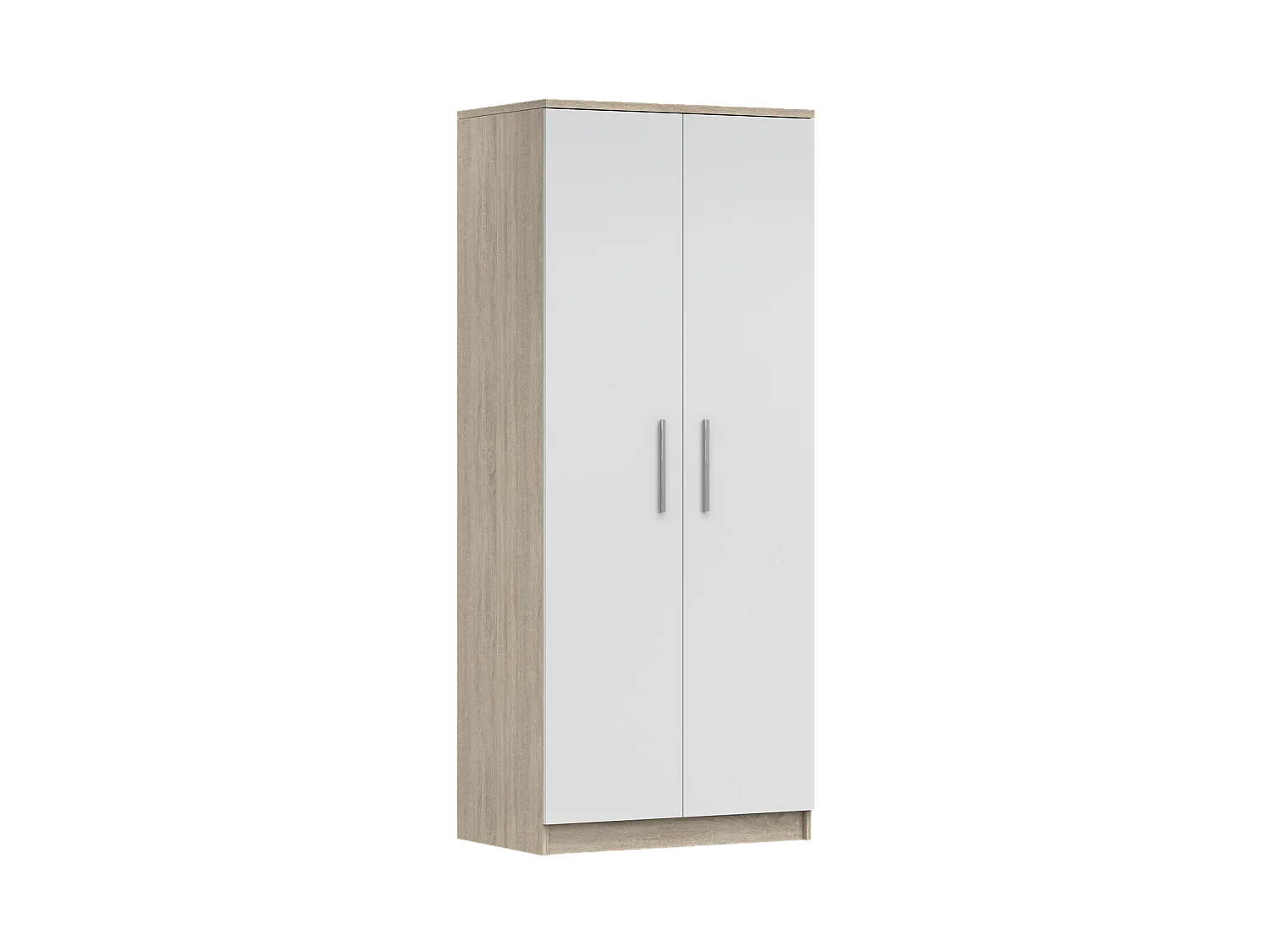 Armoire Illyria 80 cm - Chêne - Blanc