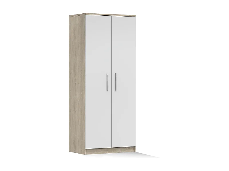 Armoire Illyria 80 cm - Chêne - Blanc
