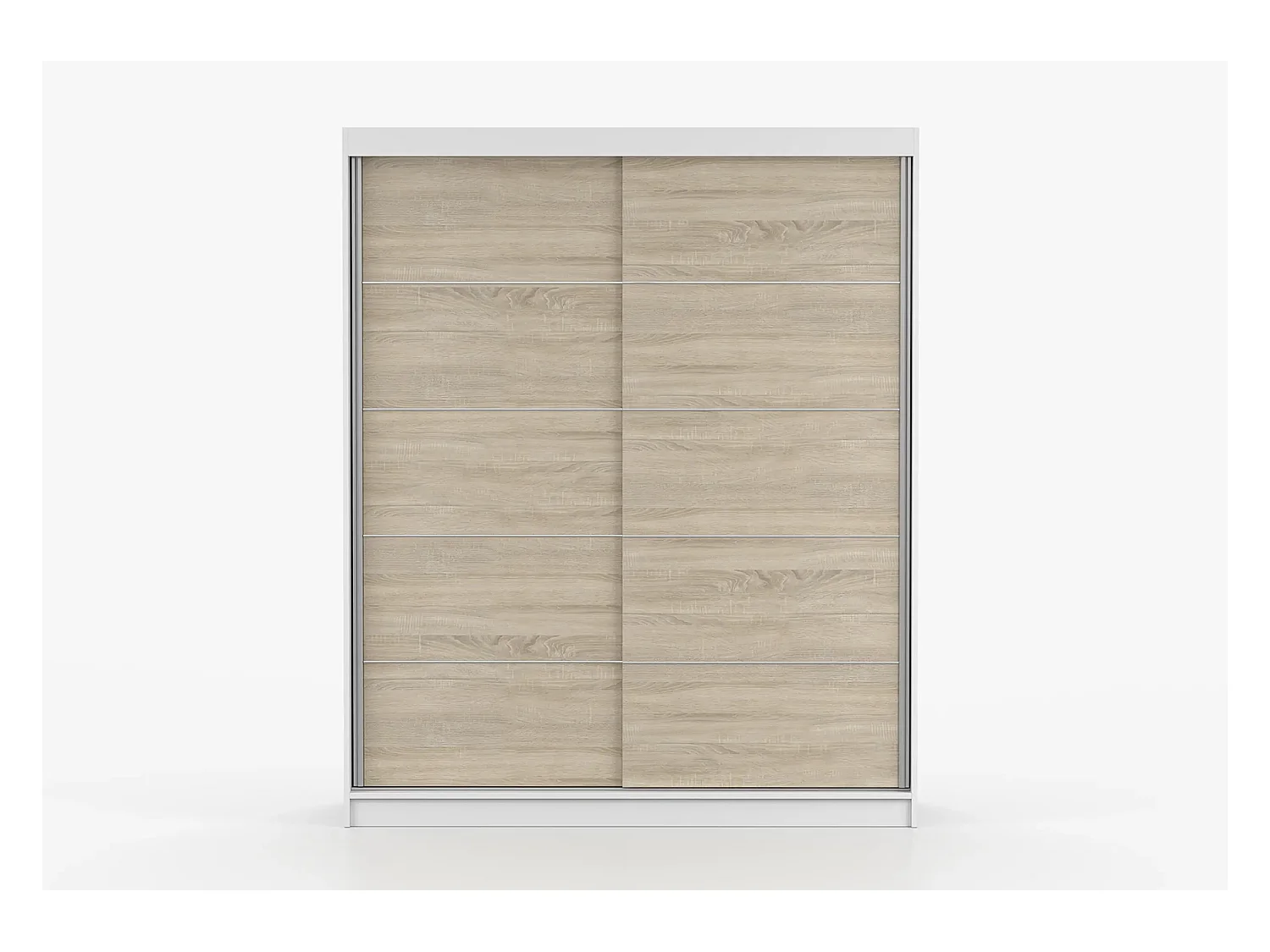 Armoire Arianell 160 cm - Blanc - Chêne
