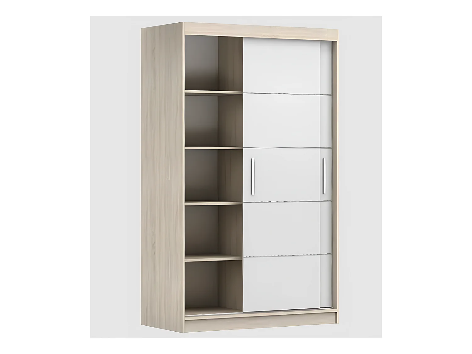 Armoire Lilwenn 120 - Chêne - Blanc