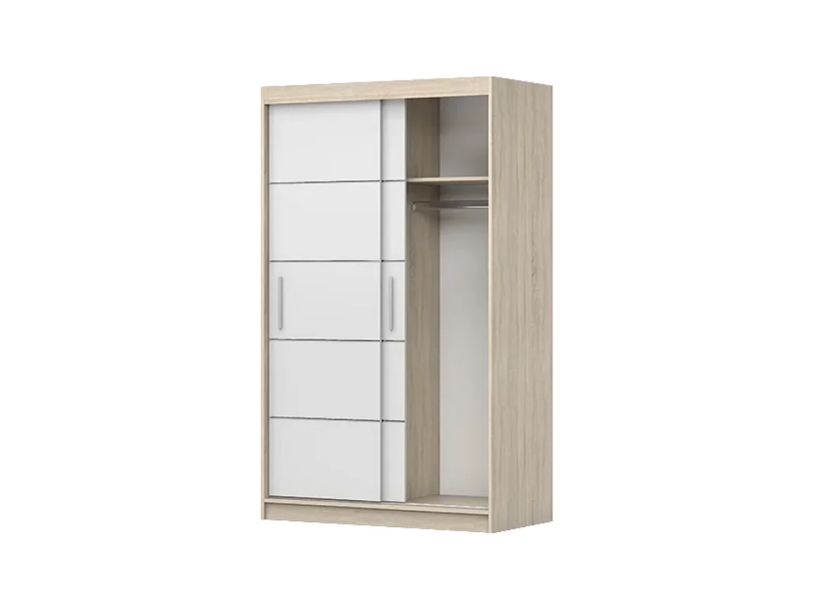 Armoire Lilwenn 120 - Chêne - Blanc