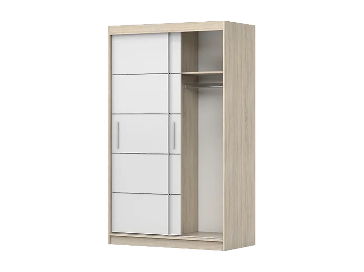 Armoire Lilwenn 120 - Chêne - Blanc
