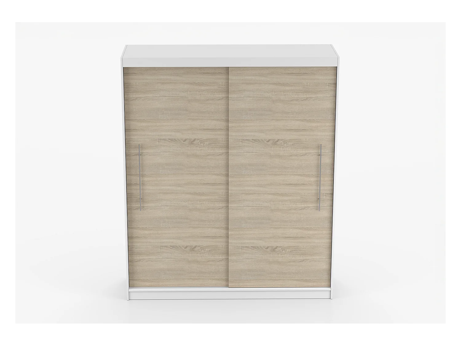 Armoire Miralys 203 cm - Blanc - Chêne