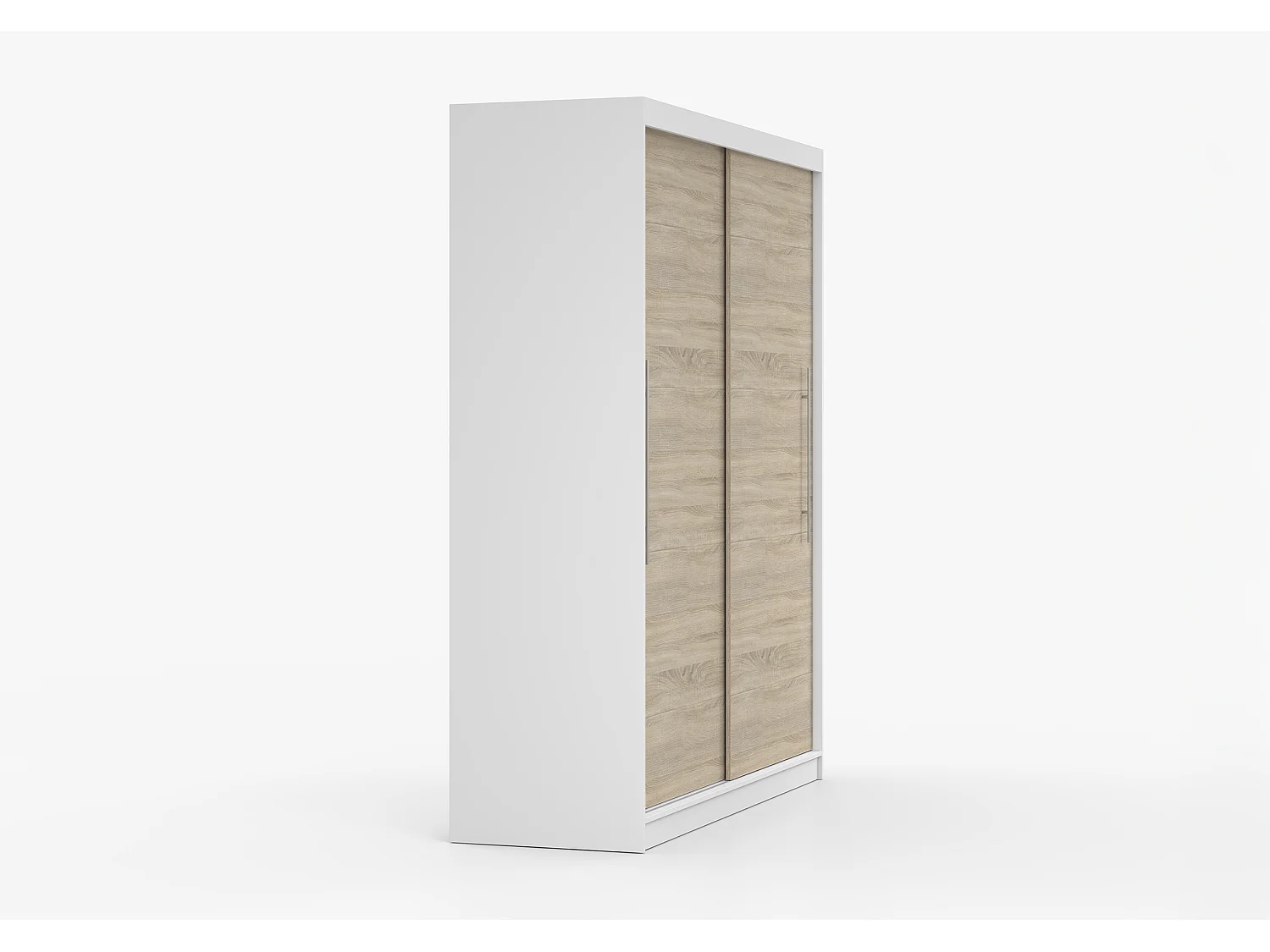 Armoire Miralys 203 cm - Blanc - Chêne
