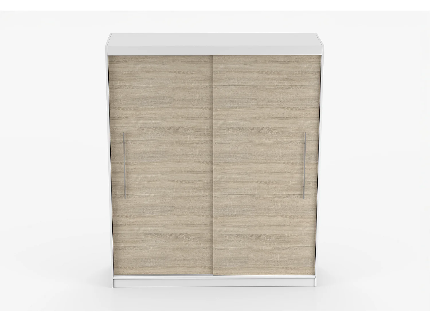 Armoire Miralys 203 cm - Blanc - Chêne
