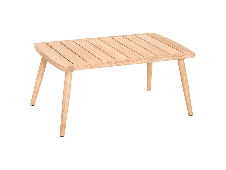 Salon de jardin en bois et résine tréssée coloris naturel KOH TAO - 5 places - JARDILINE