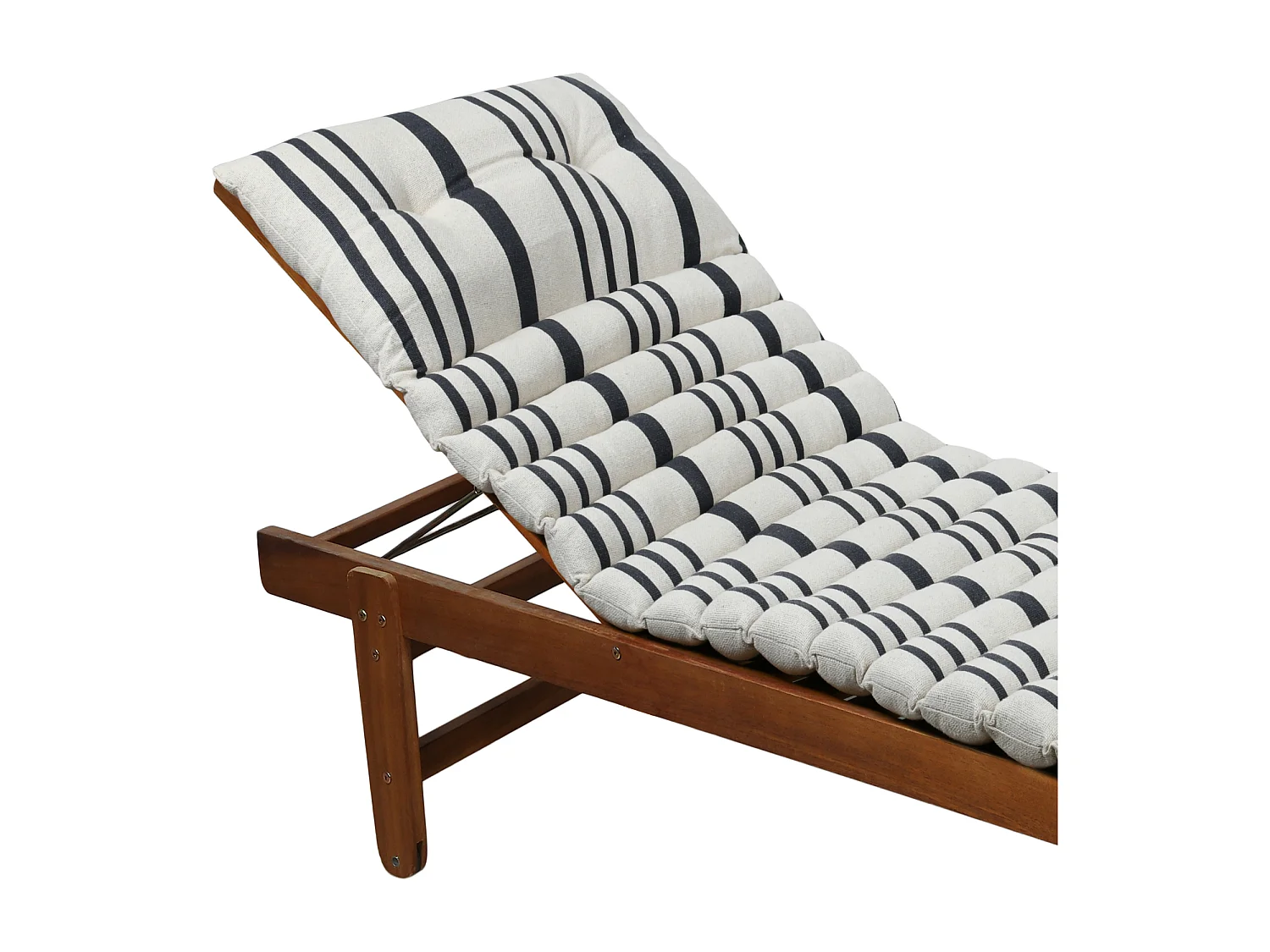 Matelas bain de soleil extérieur à rayures