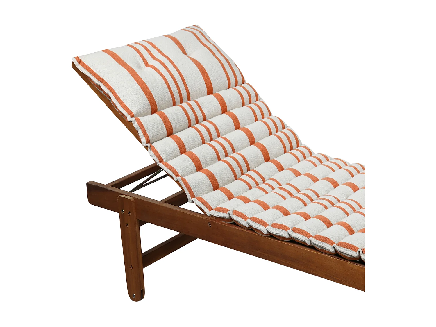 Matelas bain de soleil extérieur à rayures