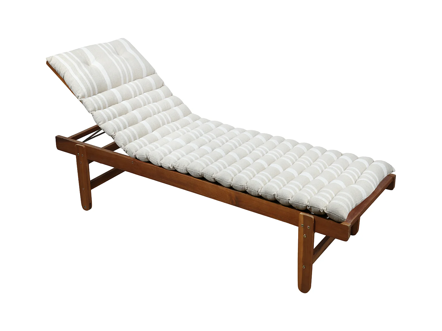 Matelas bain de soleil extérieur à rayures