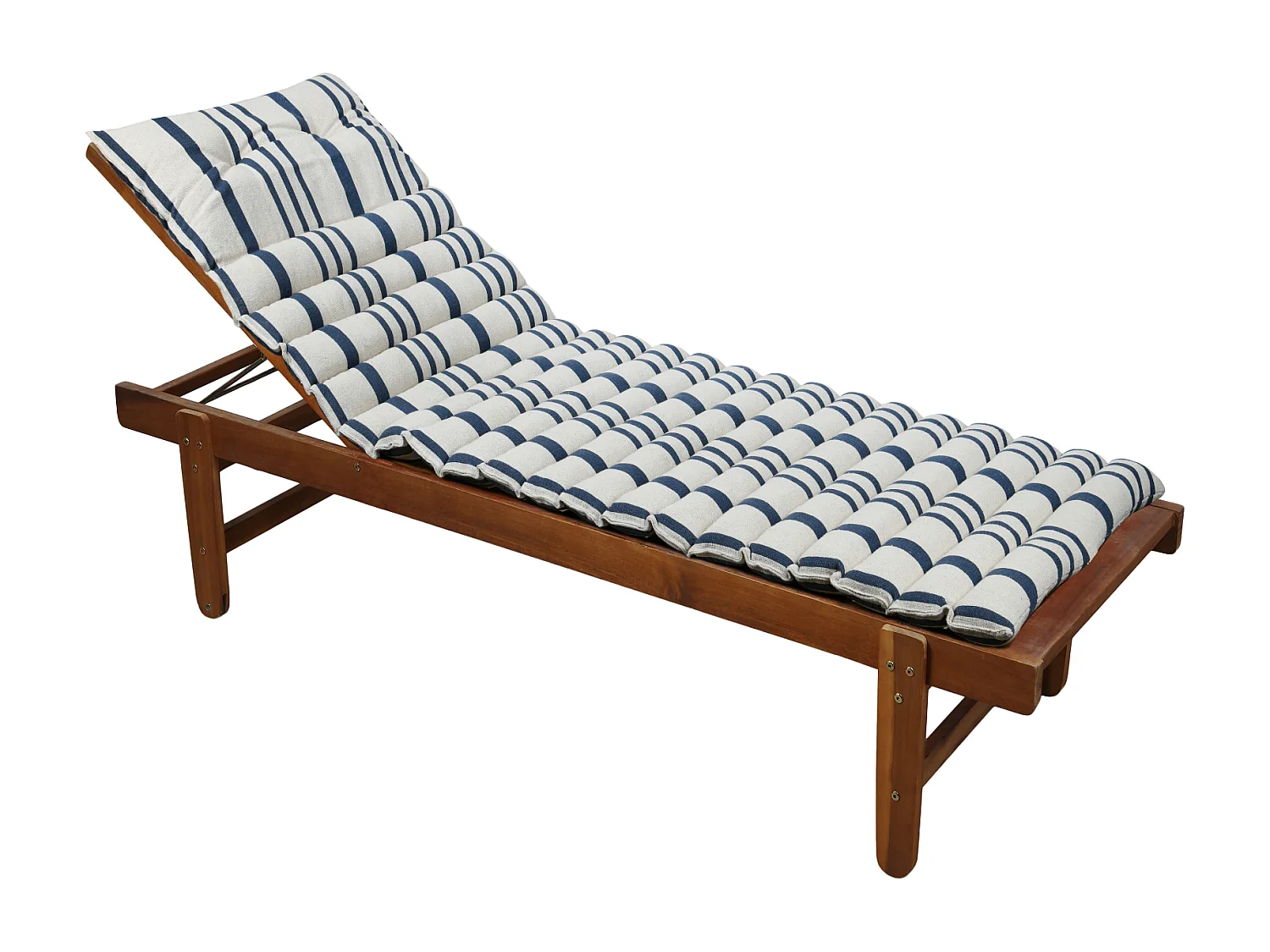 Matelas bain de soleil extérieur à rayures