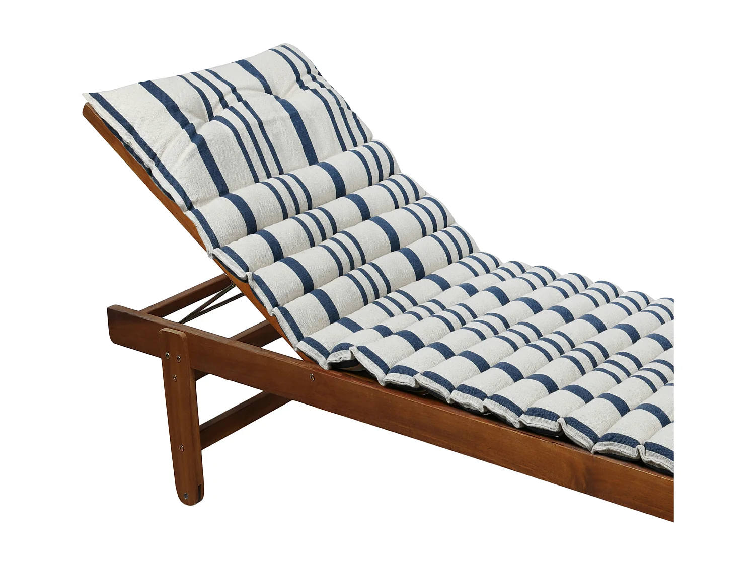 Matelas bain de soleil extérieur à rayures