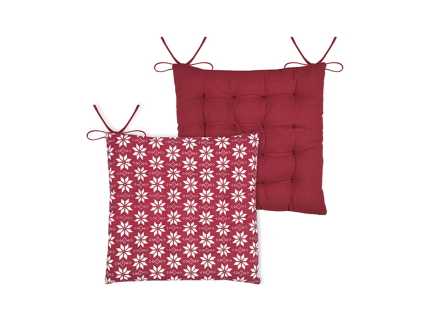 Galette de chaise esprit chalet traditionnel en coton