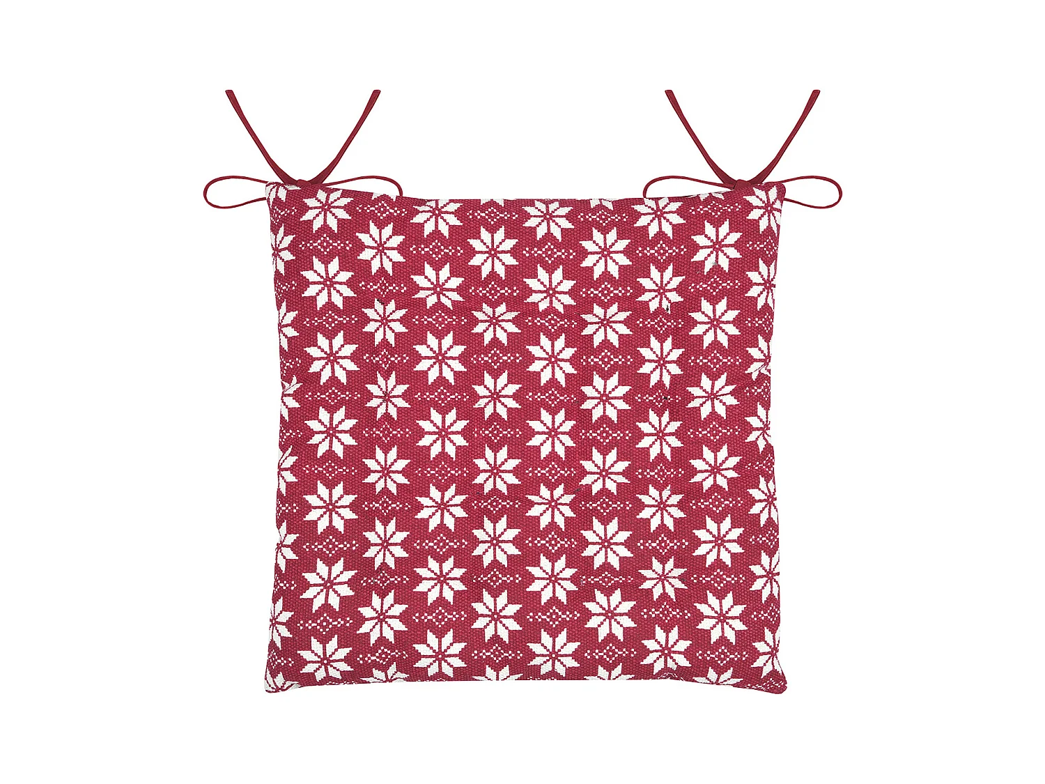 Galette de chaise esprit chalet traditionnel en coton