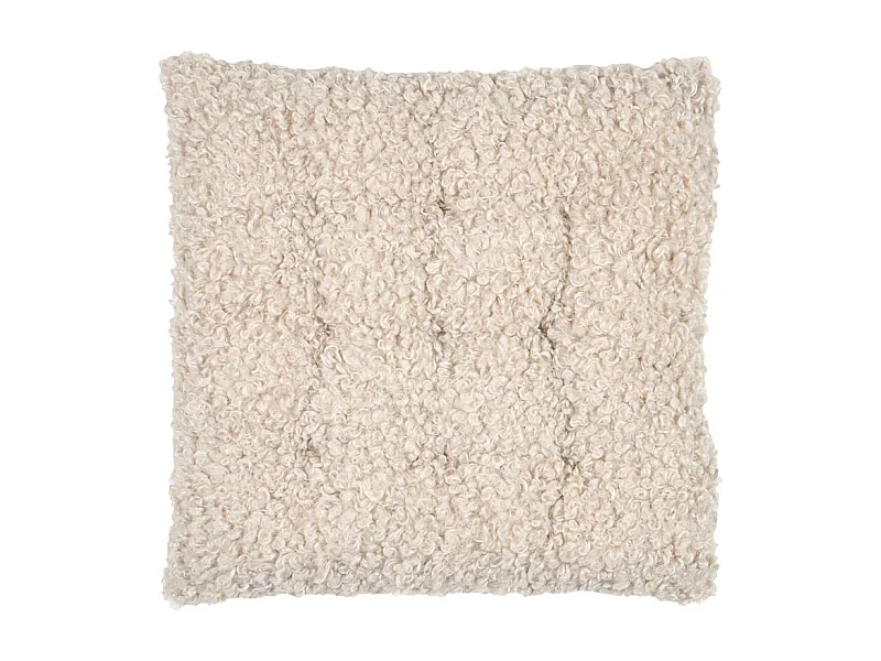 Cojín de silla cuadrado de tela rizada 38 x 38 cm