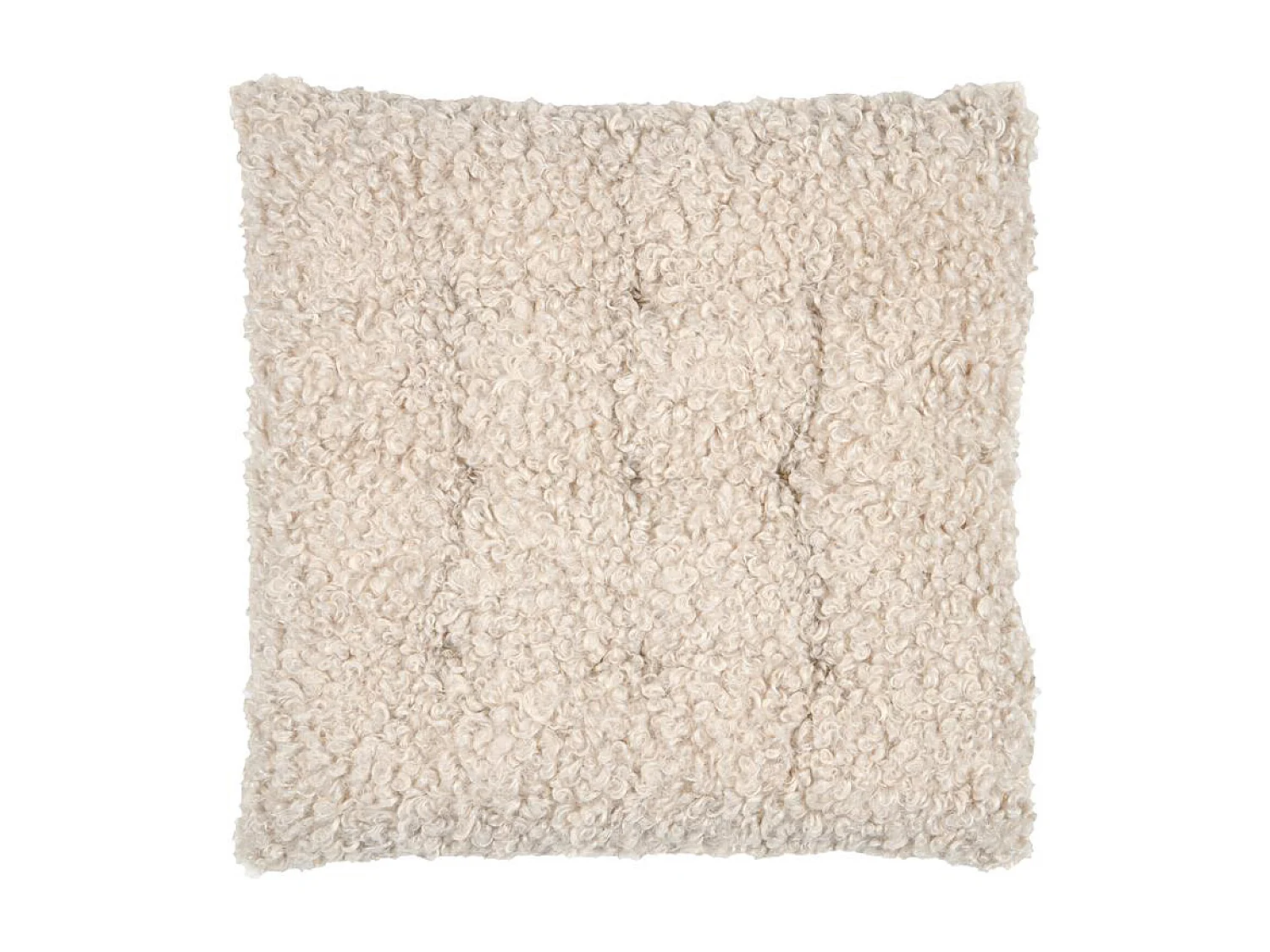 Quadratisches Stuhlkissen aus Bouclé-Stoff 38 x 38 cm