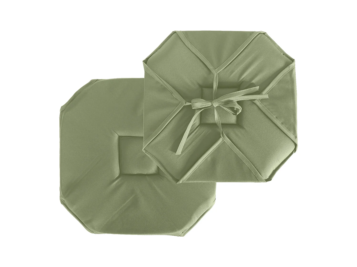 Cojín de silla con solapas y lazos 40 x 40 cm