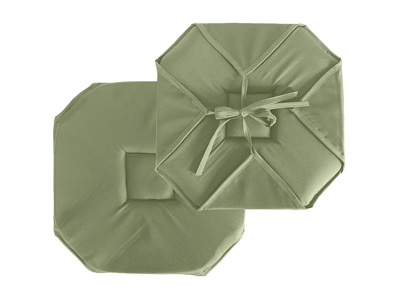 Galette de Chaise Uni "Basic" 40x40cm Vert Olive