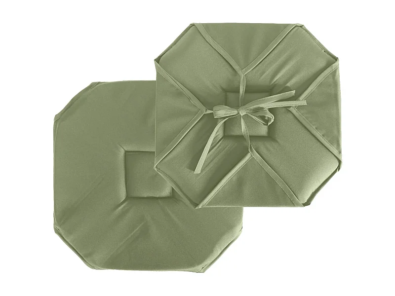 Galette de Chaise Uni "Basic" 40x40cm Vert Olive