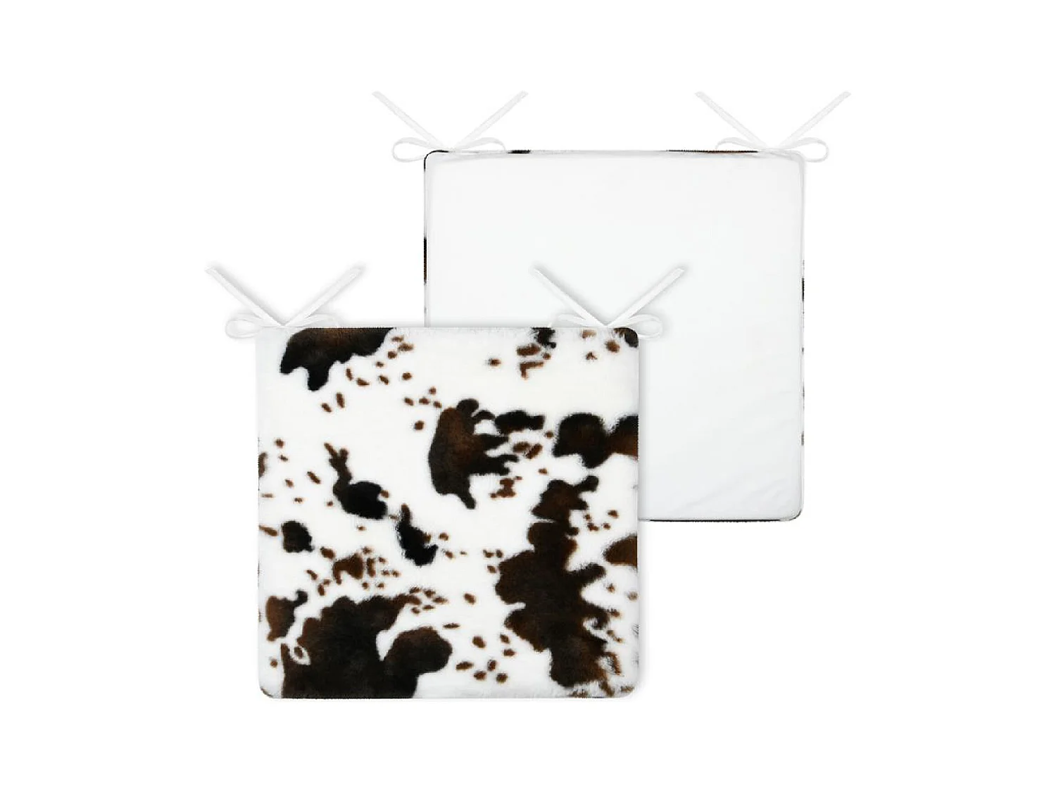 Cojín de silla imitación piel de vaca 38 x 38 cm