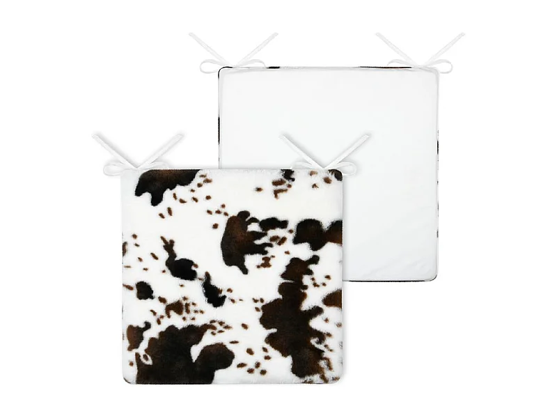 Galette de chaise imitation peau de vache