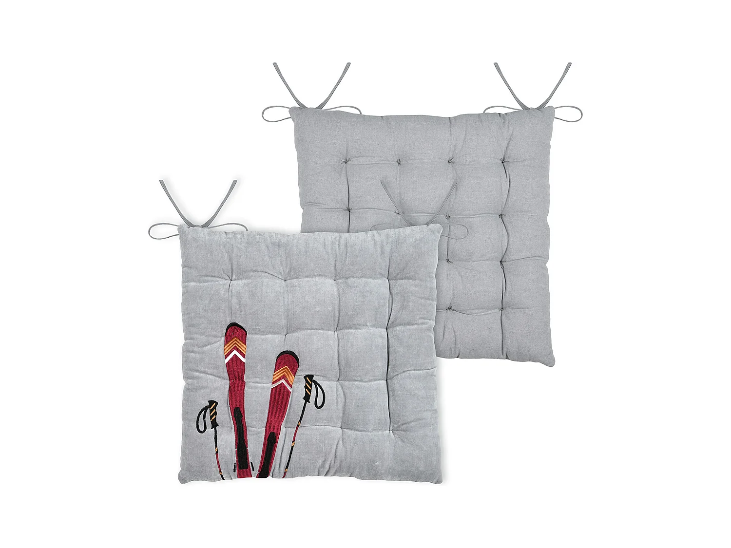 Cojín de silla ski de algodón 38 x 38 cm
