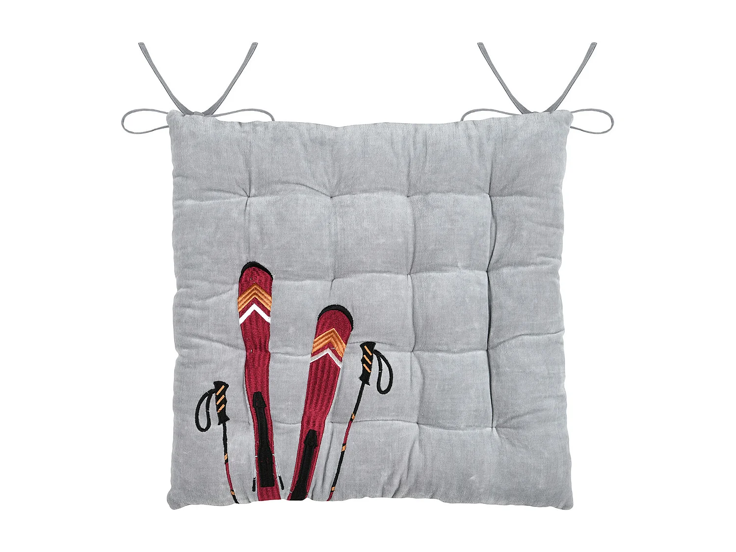 Cojín de silla ski de algodón 38 x 38 cm