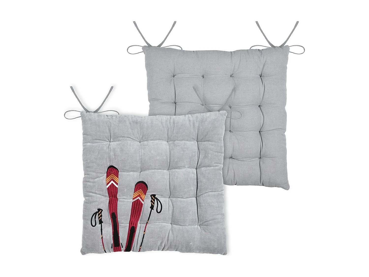 Cojín de silla ski de algodón 38 x 38 cm