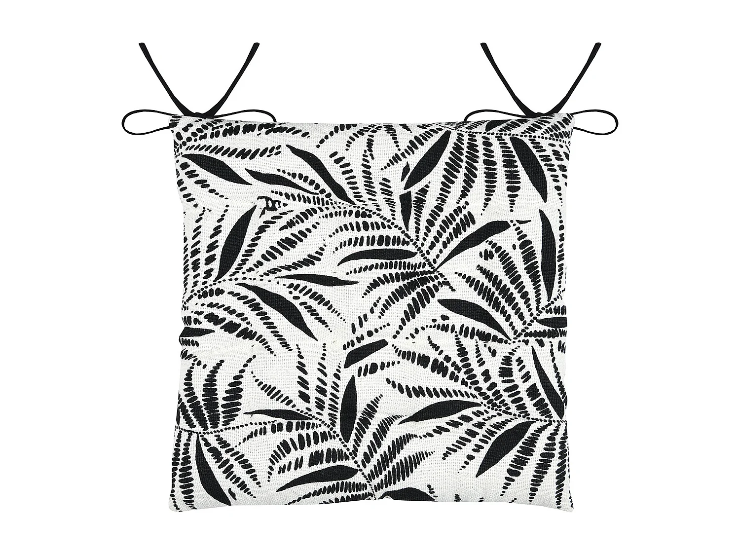 Cojín para silla con diseño de hojas tropicales en algodón 38 x 38 cm