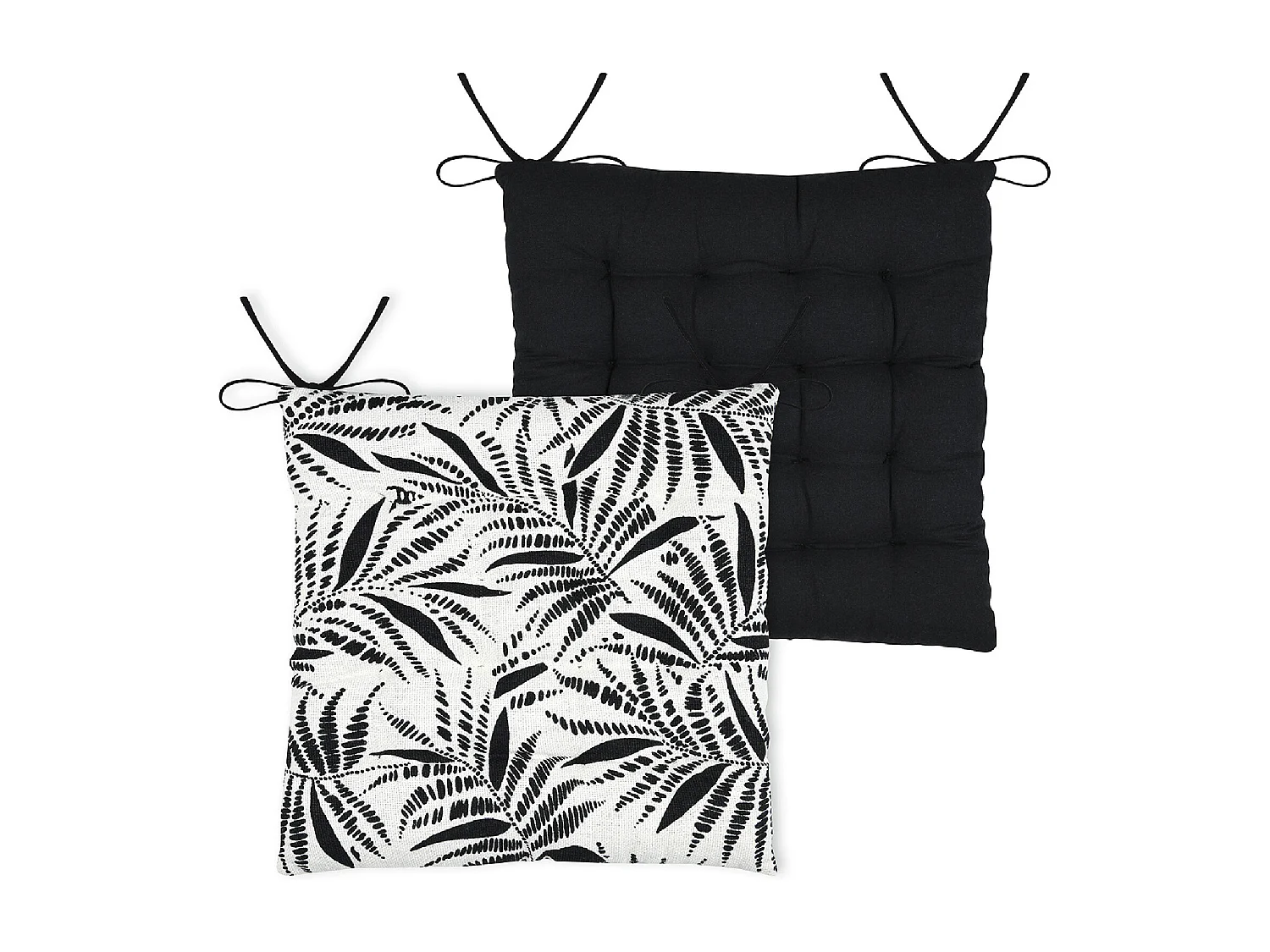 Cojín para silla con diseño de hojas tropicales en algodón 38 x 38 cm