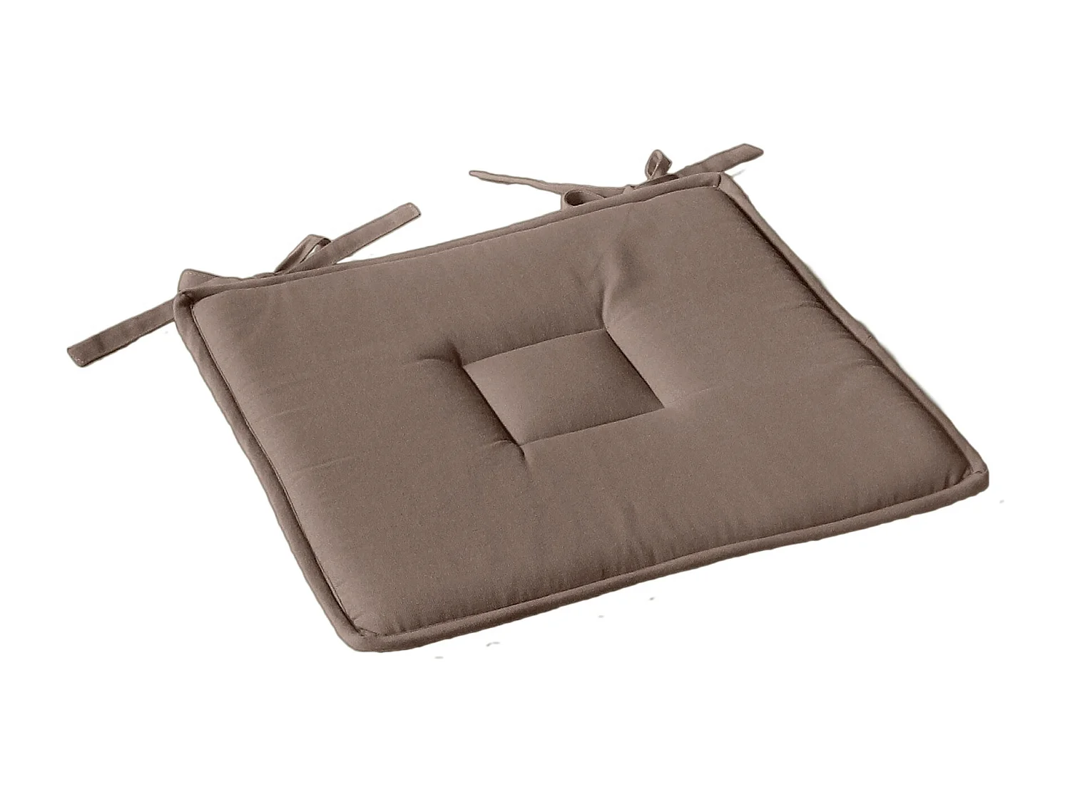 Galette de Chaise Uni "Panama" 40x40cm Vison