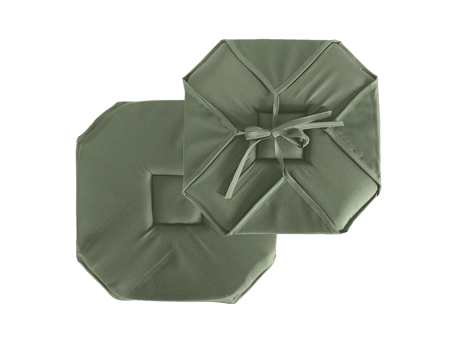 Cojín de silla con solapas y lazos 40 x 40 cm