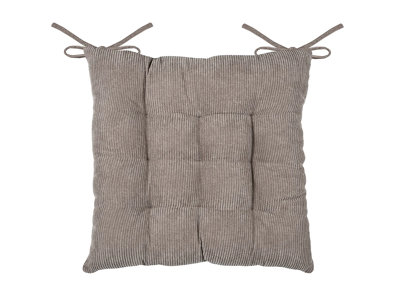 Galette de chaise carrée en velours côtelé